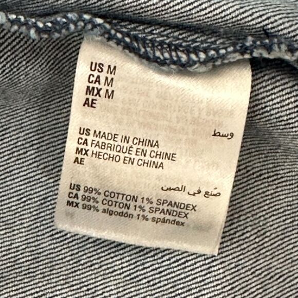 INC International Concepts Women's Patchwork Cropped Denim Jacket Medium - Picture 9 of 9